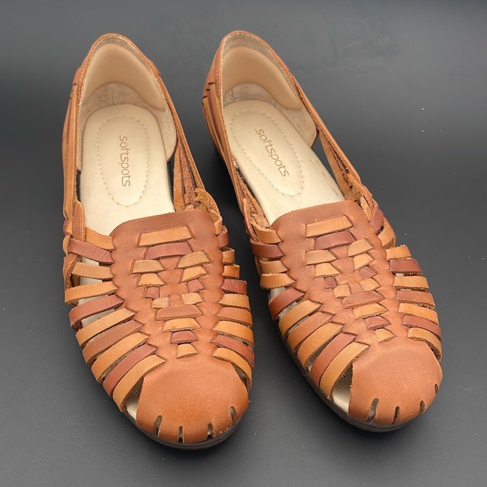 Softspots Women’s Trinidad Woven Leather Huarache Sandal Cushion Insole Size 9N